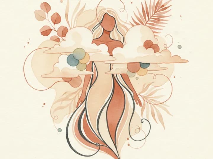 Abstract illustration of alexithymia and emotional fog