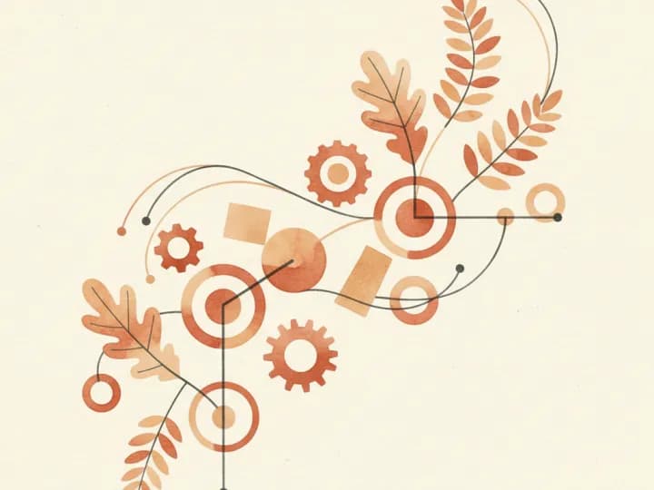 Abstract illustration of systemizing and analytical thinking